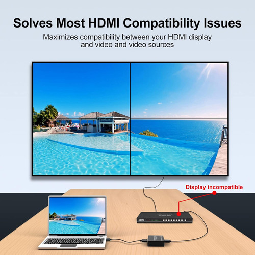 Convertidor De Video Cmstedcd, 4k @60hz, 18gbps, Hdmi