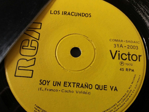 Vinilo Single De Los Iracundos Agua Con Amor ( V -75