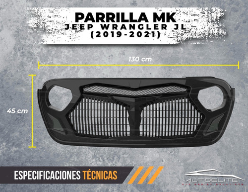Imagen 3 de 9 de Parrilla Angry Jeep Wrangler Jl 2019 2020 2021 Enojado Cobra