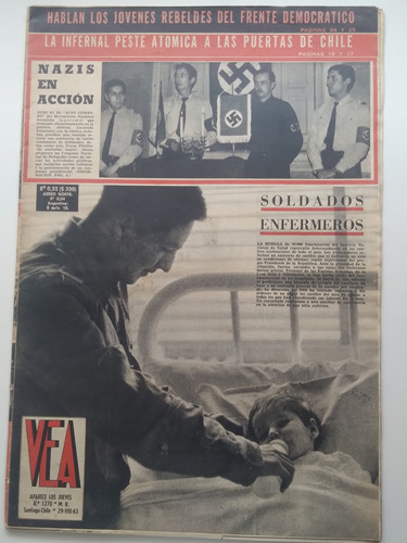 Revista Vea N° 1270 29 Agosto 1963 Jóvenes Rebeldes. J