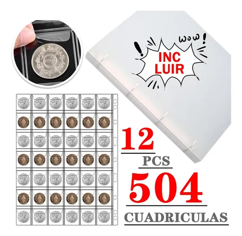 5 Hojas Prophila Para Monedas De 44 Mm – Con 12 Divisiones, Transparentes Y Con Orificio De Agarre 5 Hojas Prophila Para Monedas De 44 Mm – Con 12 Divisiones, Transparentes Y Con Orificio De Agarre
