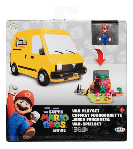 Carro Van De Mario Bros Movie Con Figura De Mario De 1.25 