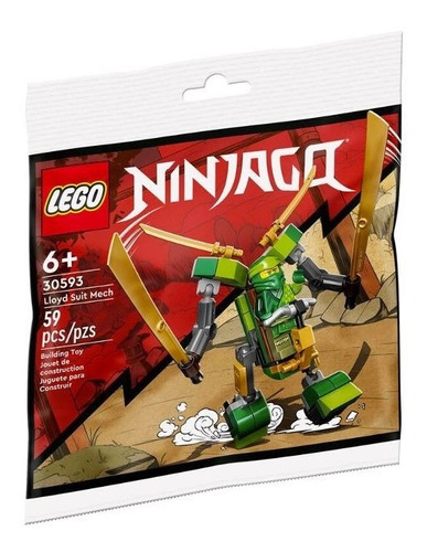 Lego 30593 Ninjago Armadura Robotica De Lloyd 59 Piezas