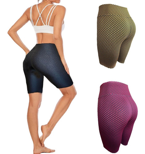 Calza Biker Deportiva Moda Mujer Tipo Ciclista Yoga Fitness