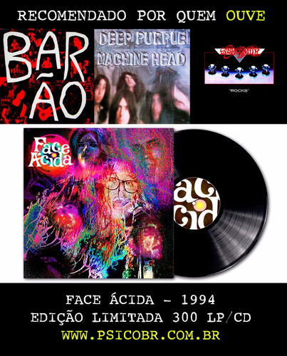 Lp Face Ácida Deep Purple Rock Vinil Promoção Psicobr