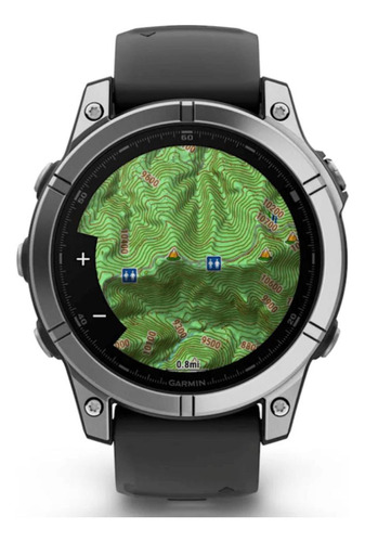 Smartwatch Relógio Garmin Fenix E Aço Inoxidável 47mm Caixa Prateado Pulseira Preto Bisel Preto Desenho Da Pulseira Mesh