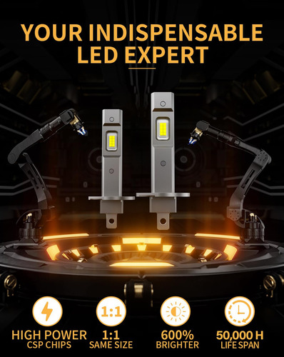 Qmx Lâmpada Led Mifmia H1 34000lm 6500k Cool White 800%