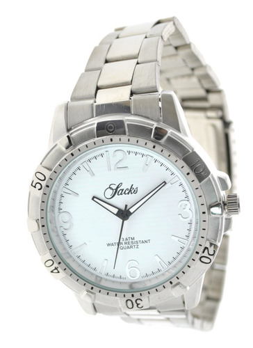 Imagen 2 de 9 de Reloj Hombre Sacks Sumergible, Ejecutivo, Metalico Mbml096