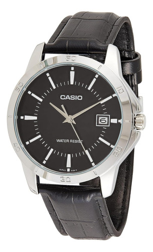 Reloj Casio  Mtp-v004l-1audf  #mtp-v004l-1a Banda De Cuero D