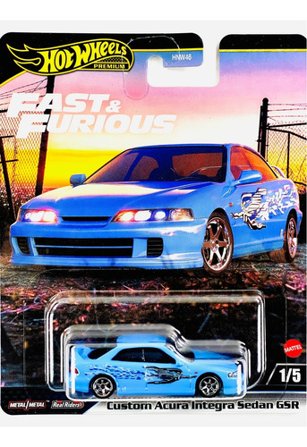Hot Wheels Fast And Furious Acura Integra Rapido Y Furioso Azul Acero (Usado)