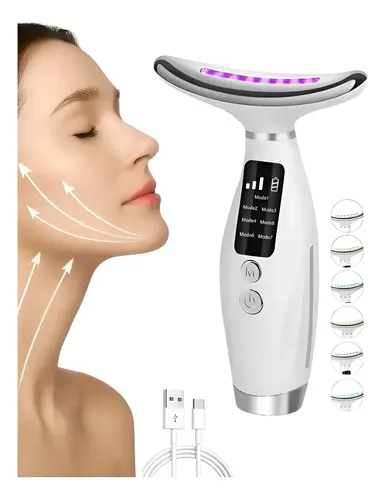Massageador Facial Pescoco Terapia Led Antirrugas E Papada