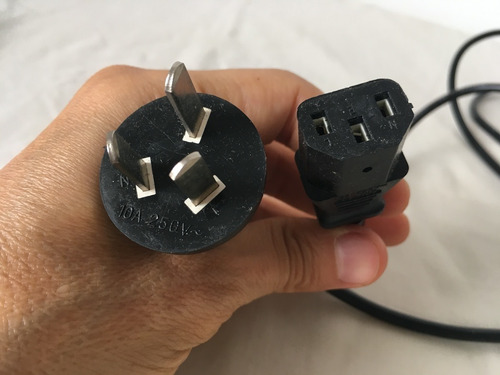 Cable Negro Para Computadora, Impresora, Monitor - 10a 250v