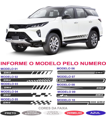Adesivo Lateral Toyota Hilux Sw4 Acessorios 2018 2019