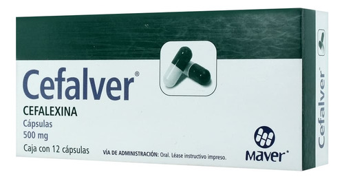 Cefalver Cápsula 500 Mg, 12 Cápsulas
