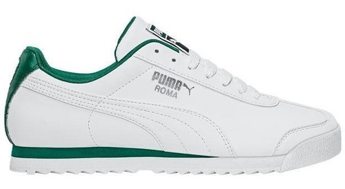 puma roma blanco con verde