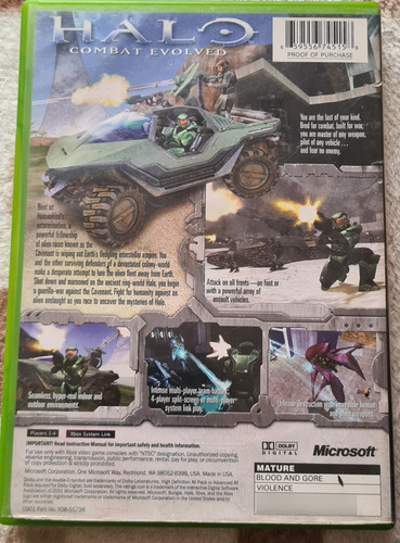 Juego Halo Combat Evolved Xbox Not For Resale (Usado)