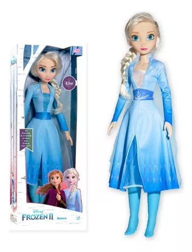 Kit Boneca Elsa e Anna Frozen Gigante 55cm Articulada Realista