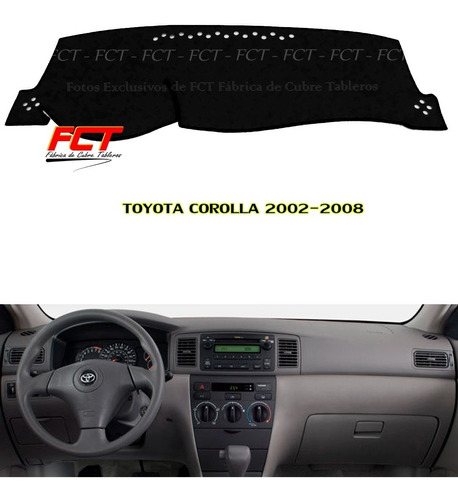 Cubre Tablero Toyota Corolla 2002 2003 2004 2005 2006 2008