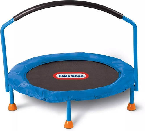 Trampolín Little Tikes Azul Infantil Con Polipropileno Color de la lona de salto Negro Color del cobertor de resortes Azul marino