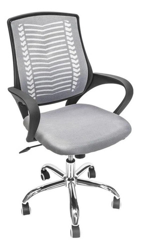 Imagen 1 de 4 de Silla de escritorio Top Living SILL-C2 ergonómica gris con tapizado de mesh