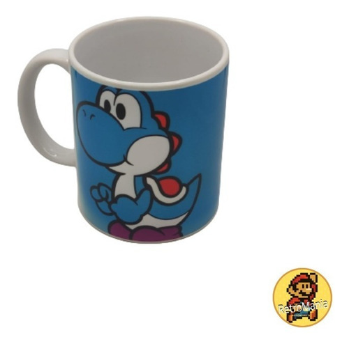 Imagen 1 de 2 de Taza Super Mario Bros Yoshi Azul