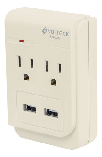 Multicontacto Para Enchufe Con 2 Entradas Usb Turbo Cargador