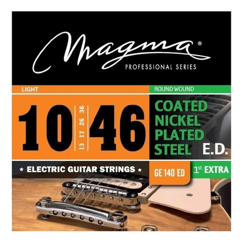 Encordado Guitarra Electrica Magma Ge140ed 010/046 Coated