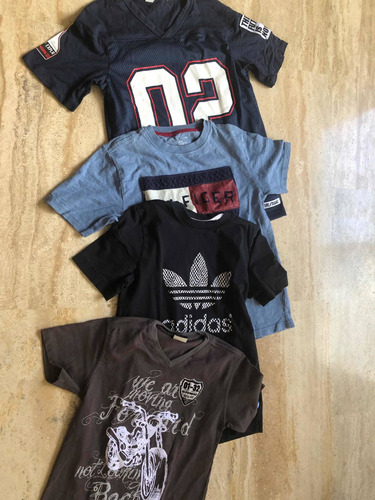 Combo Cuatro Franelas adidas, H&m, Tommy (k25)