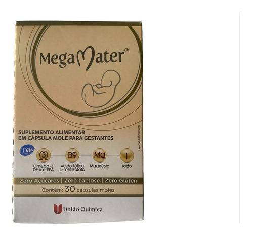 Mega Mater Suplemento Alimentar 30 Cápsulas Moles Sem Sabor