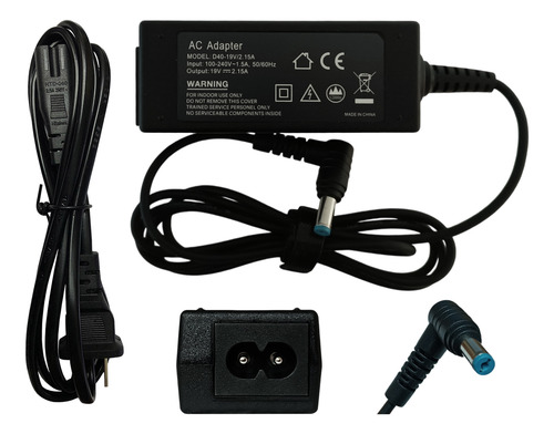 Cargador Acer One 19v 2.15a 521 522 531h 532h Nav51 Em355