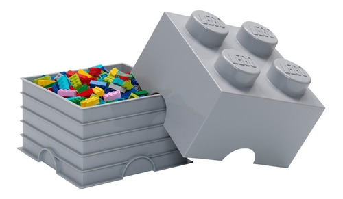 Lego Bloque Apilable Contenedor Original Mediano Stone Gray