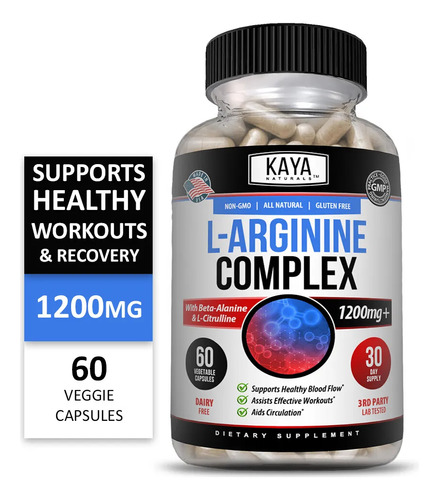 L-arginina Akg/ L-citrullina Hcl Beta Alanine Complex 60cps