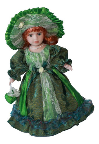 Muñeca Femenina De Porcelana Elegante De 30 Cm Con Figuras D