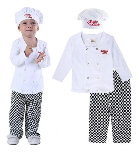 Conjunto De Ropa Para Bebé Niño Jefe Cocinero Carnaval Dis 