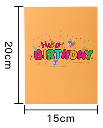 Tarjeta De Feliz Cumpleaños Con Tarjeta De Nota Y Sobre,