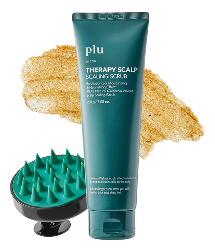 Plu Therapy Scalp Scrub Con Cepillo Masajeador De Cuero Cabe