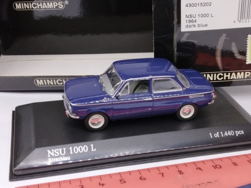 Minichamps 1/43 Nsu 1000 L 1964 Azul Hobby-centro