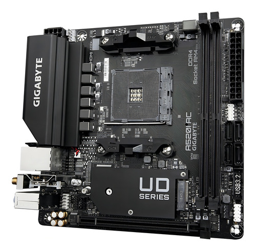 Gigabyte A520 II Ac Am4 Itx Wifi Hdmi Nvme M.2 Rgbfusion