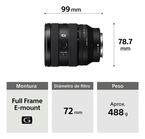Lente Objetivo Sony Fe 20-70 Mm F4 Sel2070g Full Frame