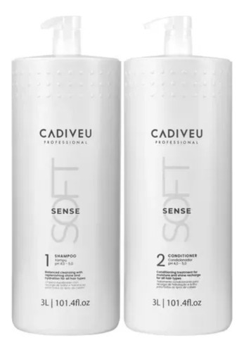 Kit Cadiveu Soft Sense Shampoo E Condicionador 3 Litros