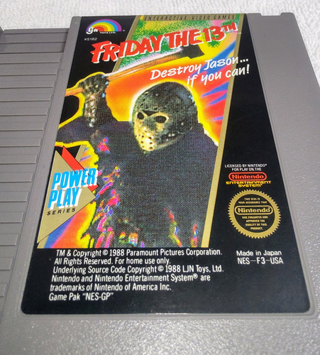 Friday The 13th Nes Original Nintendo (Usado)