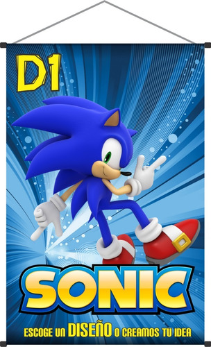 Pendón Cumpleaños, Sonic En Oferta