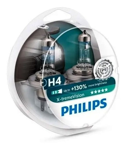 Imagen 4 de 7 de Kit Lampara X-treme Vision Philip H4 +130% De Luz