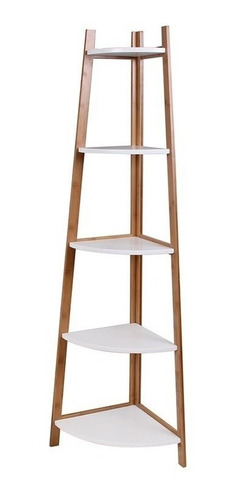 Imagen 2 de 4 de Estanteria Alacena Esquinero Bamboo Con Blanco Hts