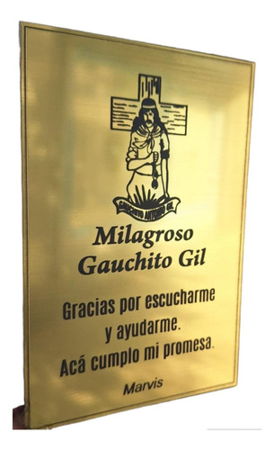 Placa Agradecimiento San Expedito Personalizada