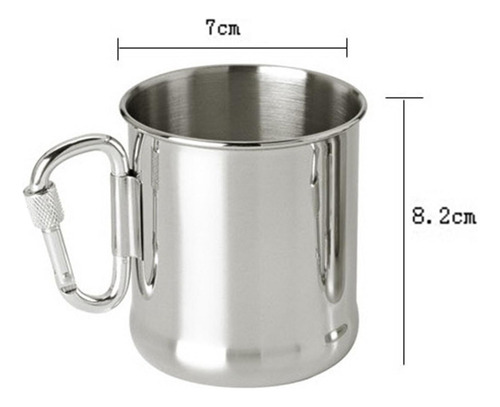 Camping Tazas Dobles Calentar Mosquetón Mango Taza Para
