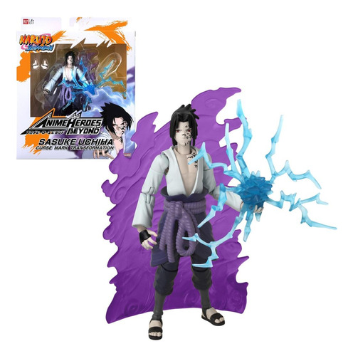 Figura Héroes Naruto Shippuden De Sasuke Bandai Original