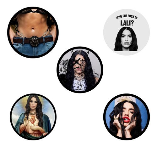 Pack 5 Pines Prendedores 38mm Lali Esposito + Sticker Regal Lali Esposito Lali Esposito