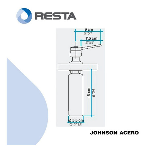 Imagen 4 de 6 de Dosificador Johnson Apido Para Detergente Jabón Liquido