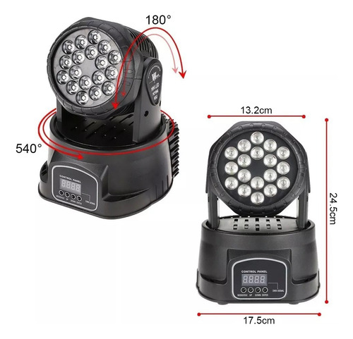 Luz Cabeza Móvil Robótico 18x3w Led Rgb Fiesta Disco